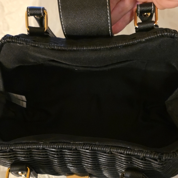 Chico's Black Woven Shoulder Bag with Gold Accents [2/$20] - Picture 3 of 5